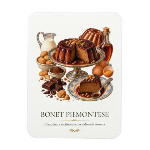 Bonet Piemontese – Vintage italienisches Dessert Magnet