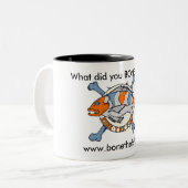 Bonethefish.com - Knochen-Tasse Zweifarbige Tasse (Vorderseite Links)