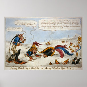 Boney schlüpfen ein Bulletin oder schnupfen Winter Poster