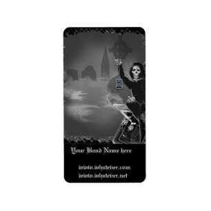 boneyard Halloween Adressaufkleber