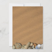 Bonfire Beach Muscheln Außenbereich Party Einladung (Rückseite)