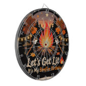 Bonfire Beer Pong Table 🔥 | Outdoor Party Dartscheibe (Vorderseite Links)