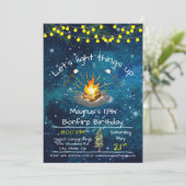 Bonfire Birthday 12x18 Einladung (Stehend Vorderseite)