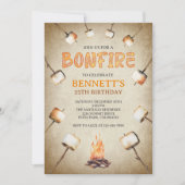 Bonfire Birthday Einladung (Vorderseite)