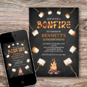 Bonfire Birthday Einladung