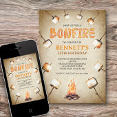 Bonfire Birthday Einladung