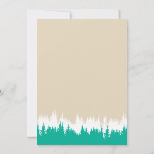 Bonfire Birthday Party Forest Camping Einladung (Rückseite)