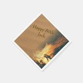 Bonfire Birthday Party Napkins With Text Serviette (Ecke)