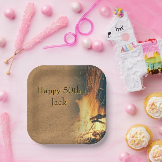 Bonfire Birthday Party Paper Plates Pappteller (Party)