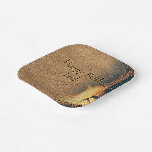 Bonfire Birthday Party Paper Plates Pappteller (Gewinkelt)