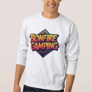 🔥 Bonfire Camping Adventure - Retro 80er Außenber Sweatshirt