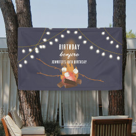 Bonfire & Camping Outdoor Campfire Geburtstagspart Banner
