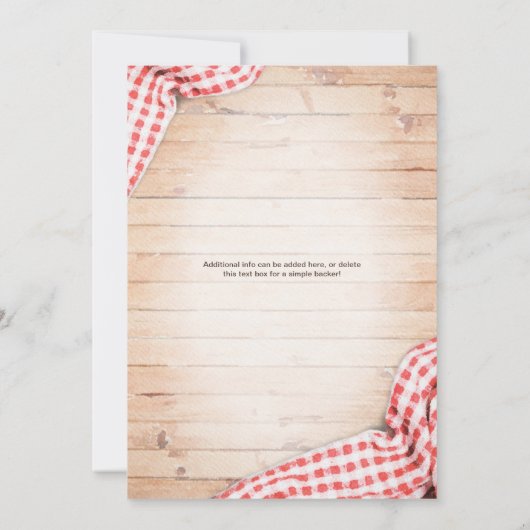 Bonfire Couple's Dusche Einladung (Rückseite)