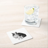 Bonfire Dot Rim Rechteckiger Pappuntersetzer (Vor Ort)