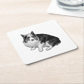 Bonfire Dot Rim Rechteckiger Pappuntersetzer (angewinkelt)