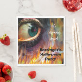 Bonfire Evil Eye Flames Halloween-Party Napkin Serviette (Beispiel)