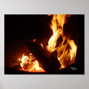 Bonfire Feuer Flammen Poster