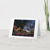 BONFIRE, FREUNDE, STRAND=GLÜCKLICHES FREUND KARTE (Vorderseite)