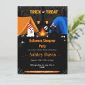 Bonfire Halloween-Party Einladungen (Stehend Vorderseite)