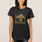 Bonfire Life Camping Sayings Camper Quotes Trip Ou T-Shirt (Vorderseite)