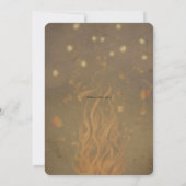 Bonfire-Nächte Rustikale Hochzeit Einladung (Rückseite)