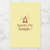 Bonfire Night Bottle Label 🔥 | Cozy Fall Party Lebensmitteletikett (Einzelnes Label)