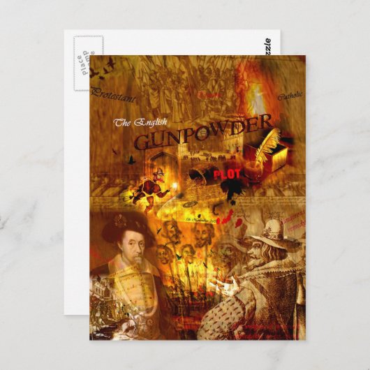 Bonfire Night Historic Postcard Postkarte (Vorne/Hinten)