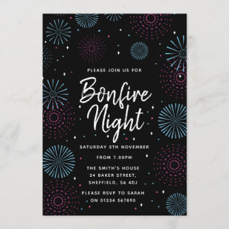 Bonfire-Night-Party Einladung