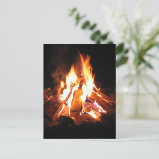 BonFire Party Bon Bonne Fire Einladungspostkarte (Stehend Vorderseite)