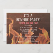 Bonfire Party Campfire Roter Campingplatz Einladun Einladung (Vorderseite)