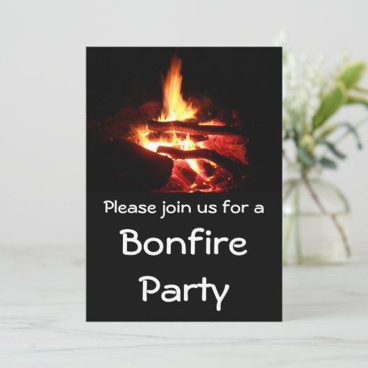 Bonfire-Party Einladung (Stehend Vorderseite)