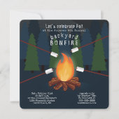 Bonfire-Party Einladung (Vorderseite)