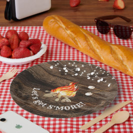 Bonfire Party Lass uns S'more Pappteller