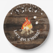 Bonfire Party Lass uns S'more Pappteller (Vorderseite)