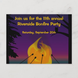 Bonfire Party Postcard Einladung