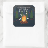 Bonfire Party Quadratischer Aufkleber (Tasche)