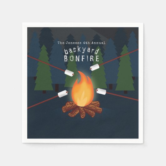 Bonfire Party Serviette (Vorderseite)