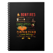 Bonfire Pumpkin Gewürz Alles Fall Geschenk Notizblock (Vorderseite)