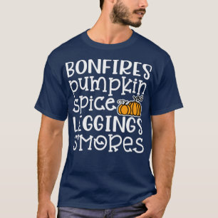 Bonfire Pumpkin Gewürze Leggings Smores Halloween  T-Shirt