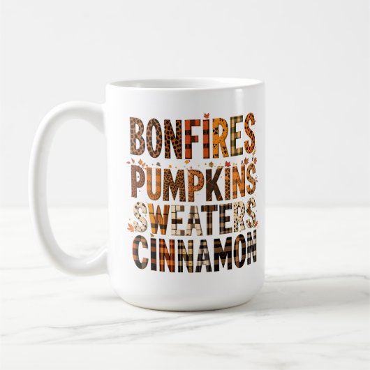 Bonfire Pumpkins Sweaters Cinnamon - Herbst Kaffeetasse (Links)