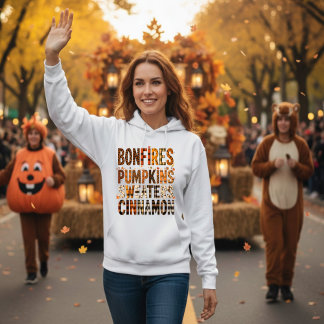 Bonfire Pumpkins Sweaters Cinnamon Pullover Hoodi