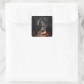 Bonfire Quadratischer Aufkleber (Tasche)