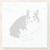 Bonfire Rim Corgi Glasuntersetzer (Rückseite)