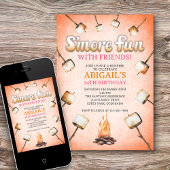 Bonfire Smores Birthday Einladung