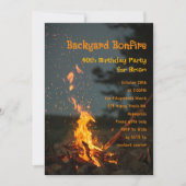 Bonfire Sparks Birthday Party Invitation Einladung (Vorderseite)