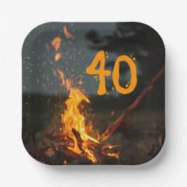 Bonfire Sparks Birthday Party Pappteller