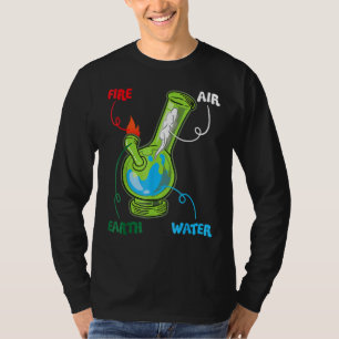 Bong Elements Feuer Wasser Erde Luft Thc Weh Smoki T-Shirt