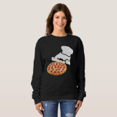 Bongo Cat Pizza Koch dank Memes Sweatshirt (Vorne ganz)