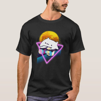 Bongo Cat Retro 80er Vaporwave Outrun Style T-Shirt