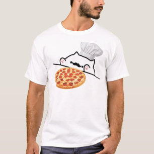 Bongo-Katzen-Pizza-Koch T-Shirt